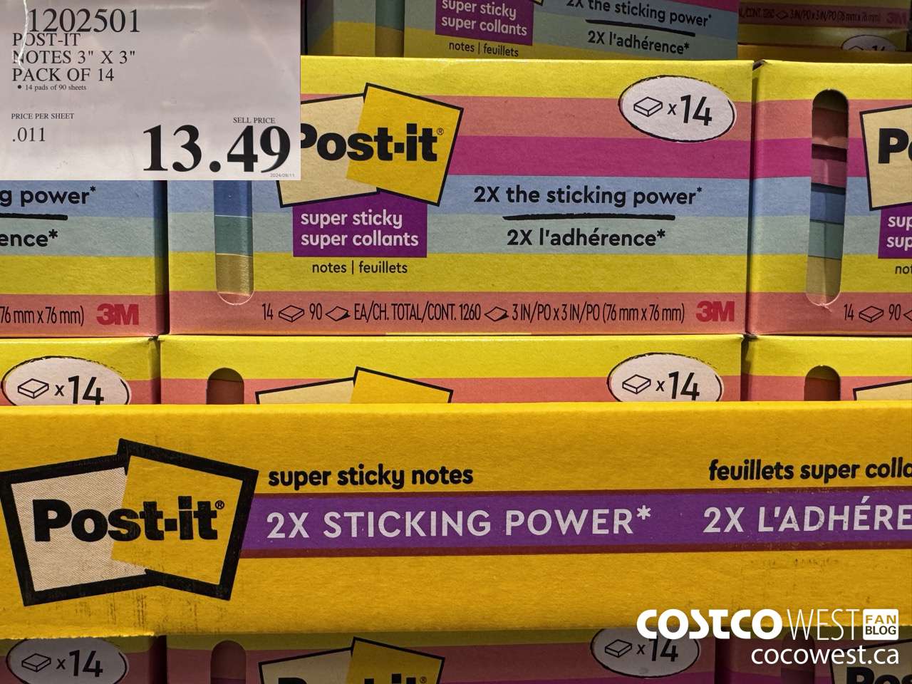 1202501 3M POST-IT NOTES 3