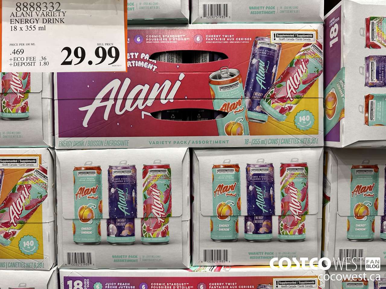 8888332 ALANI VARIETY ENERGY DRINK 1 X 244ML $29.99