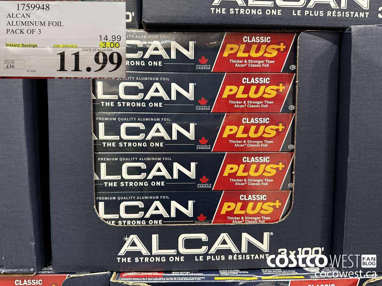 1759948 ALCAN ALUMINUM FOIL PACK OF 3 ($3.00 INSTANT SAVINGS EXPIRES ON 2024-10-13) $11.99
