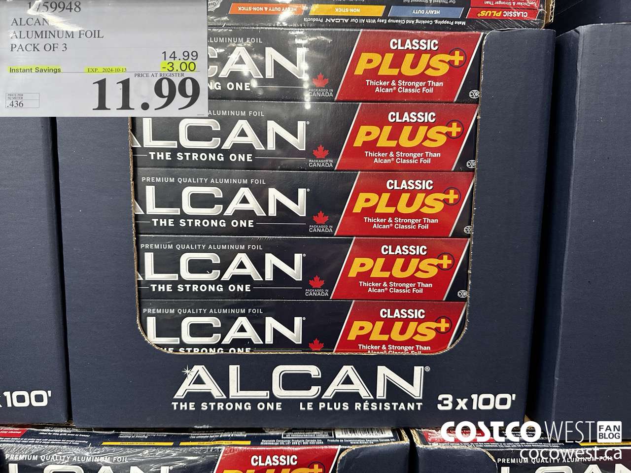 1759948 ALCAN ALUMINUM FOIL PACK OF 3 ($3.00 INSTANT SAVINGS EXPIRES ON 2024-10-13) $11.99