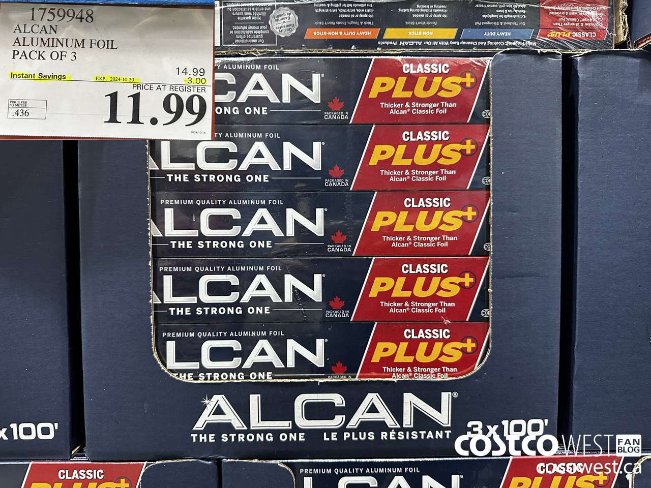 1759948 ALCAN ALUMINUM FOIL PACK OF 3 ($3.00 INSTANT SAVINGS EXPIRES ON 2024-10-20) $11.99