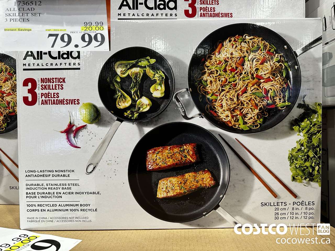 1736512 ALL-CLAD NON-STICK SKILLET 3-PIECE SET ($20.00 INSTANT SAVINGS EXPIRES ON 2024-10-27) $79.99