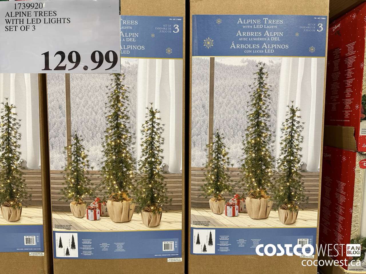1739920 ALPINE TREES WITH LED LIGHTS SET OF 3 $129.99