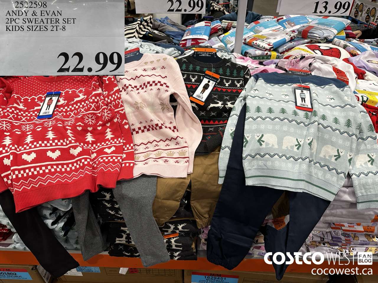 2522598 ANDY & EVAN 2PC SWEATER SET KIDS SIZES 2T-8 $22.99