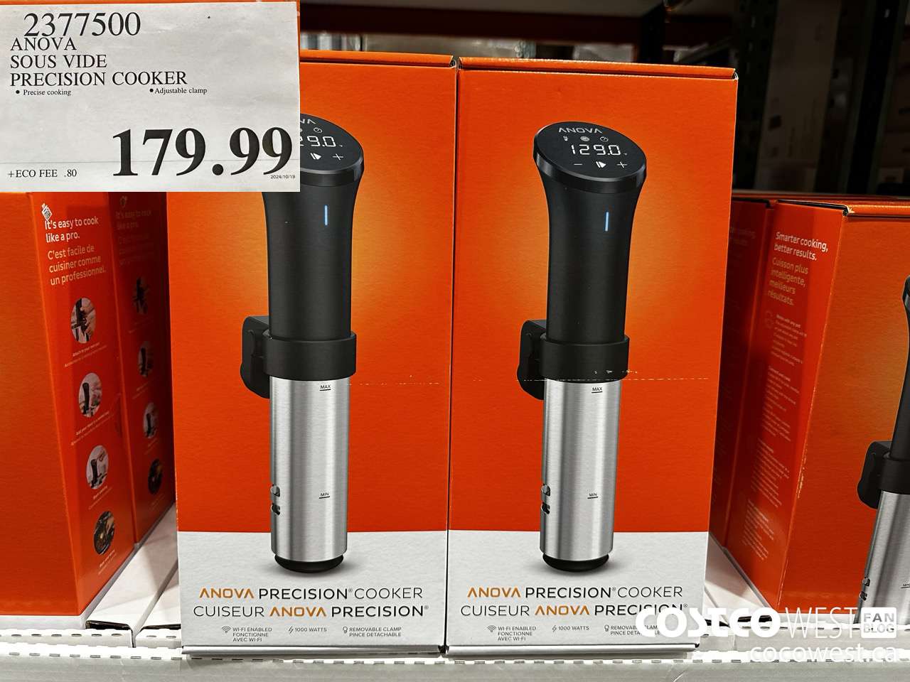 2377500 ANOVA SOUS VIDE PRECISION COOKER $179.99