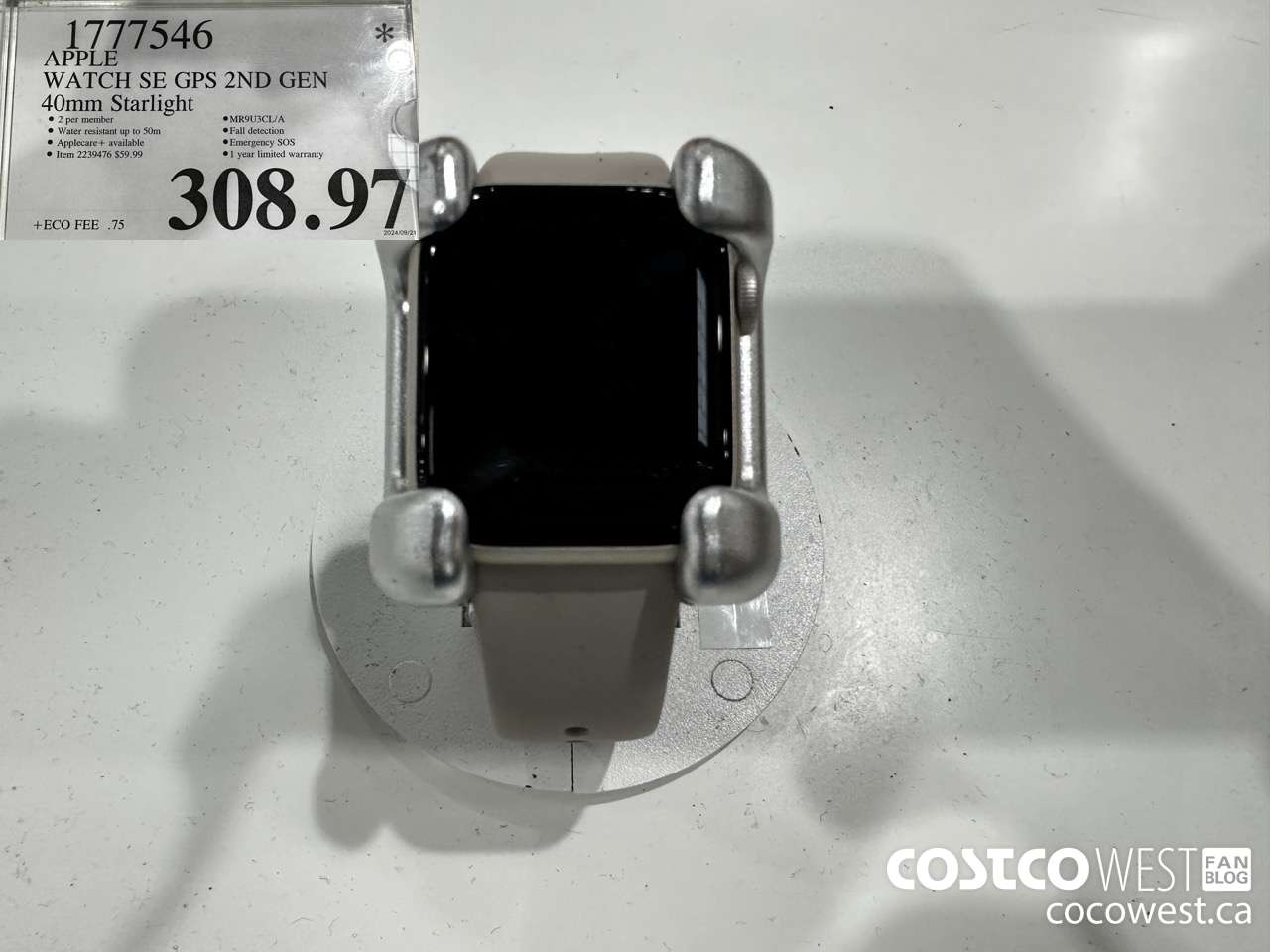 1777546 APPLEWATCH SE GPS 2ND GEN 40MM STARLIGHT $308.97