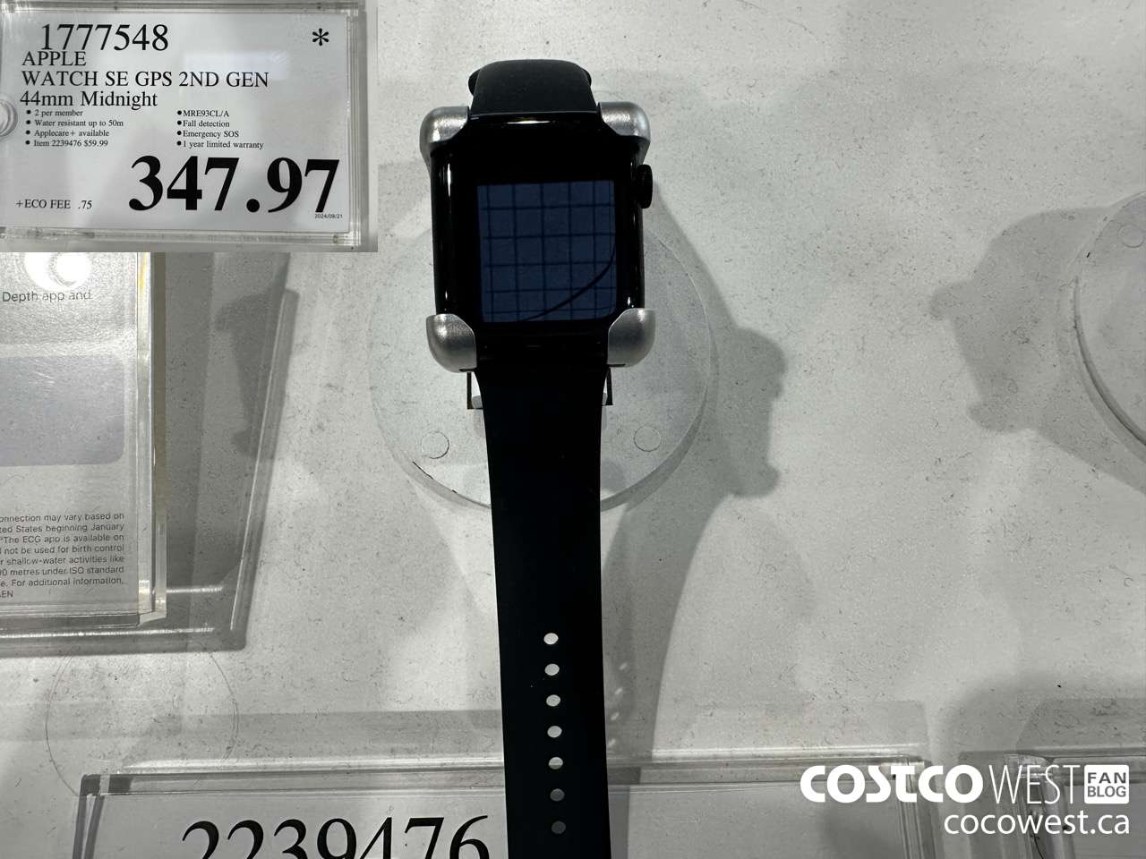 1777548 APPLE WATCH SE GPS 2ND GEN 44MM MIDNIGHT $347.97