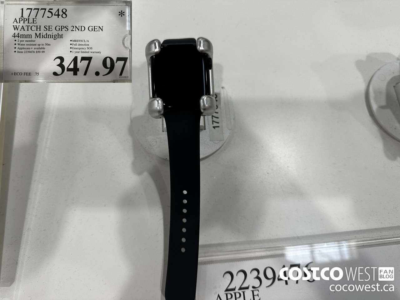 1777548 APPLE WATCH SE GPS 2ND GEN 44MM MIDNIGHT $347.97