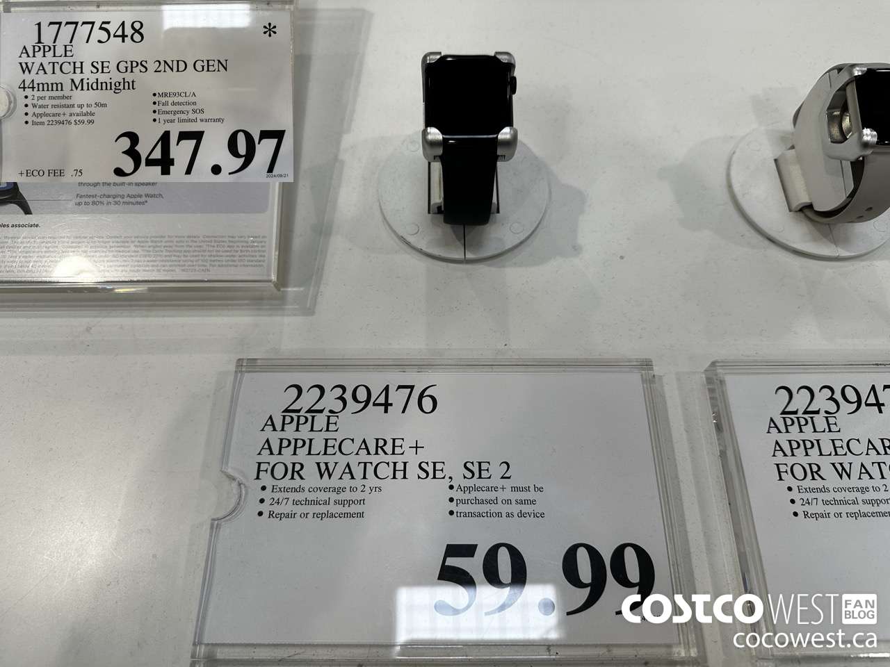 1777548 APPLE WATCH SE GPS 2ND GEN 44MM MIDNIGHT $347.97