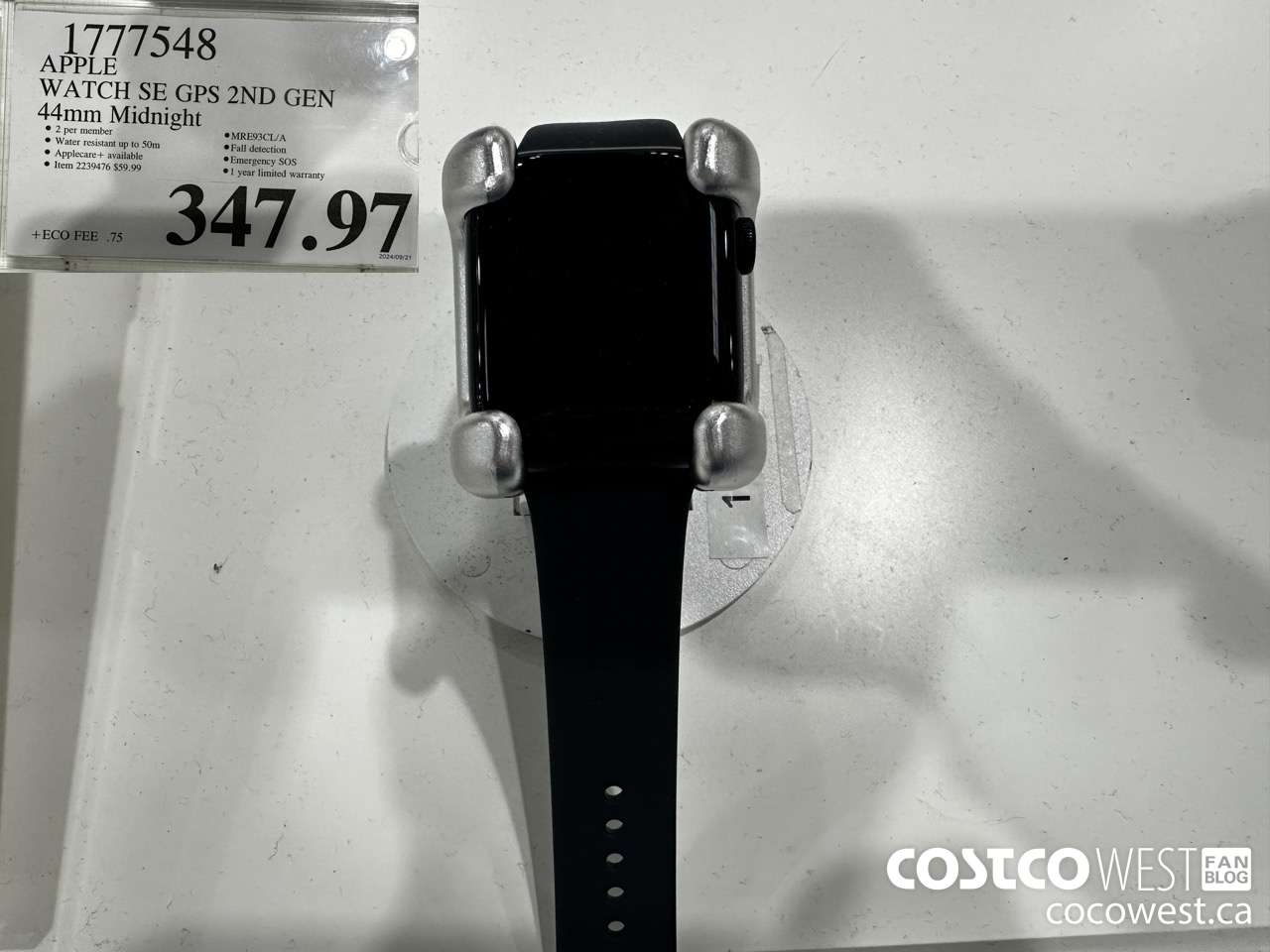 1777548 APPLE WATCH SE GPS 2ND GEN 44MM MIDNIGHT $347.97