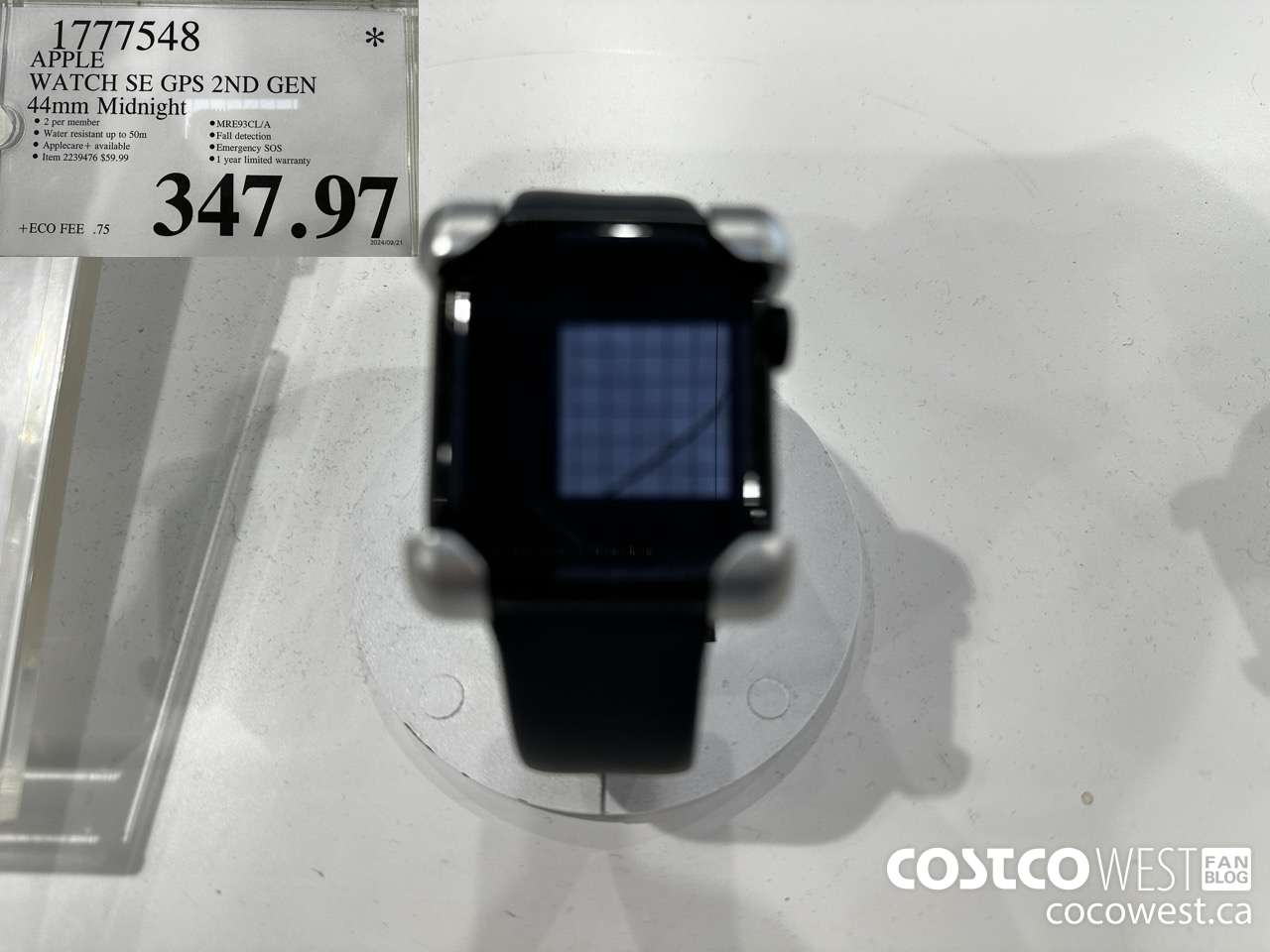 1777548 APPLE WATCH SE GPS 2ND GEN 44MM MIDNIGHT $347.97