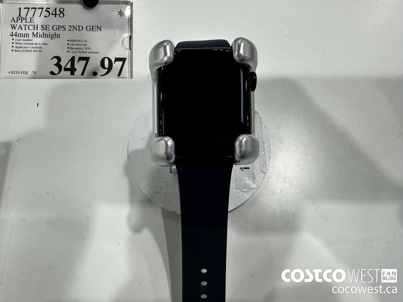 1777548 APPLE WATCH SE GPS 2ND GEN 44MM MIDNIGHT $347.97