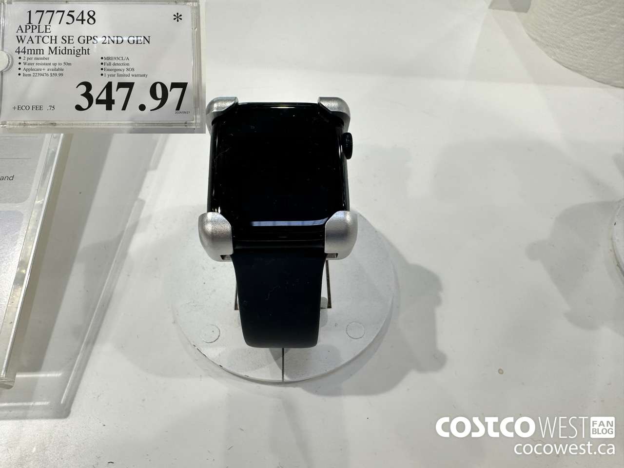 1777548 APPLE WATCH SE GPS 2ND GEN 44MM MIDNIGHT $347.97