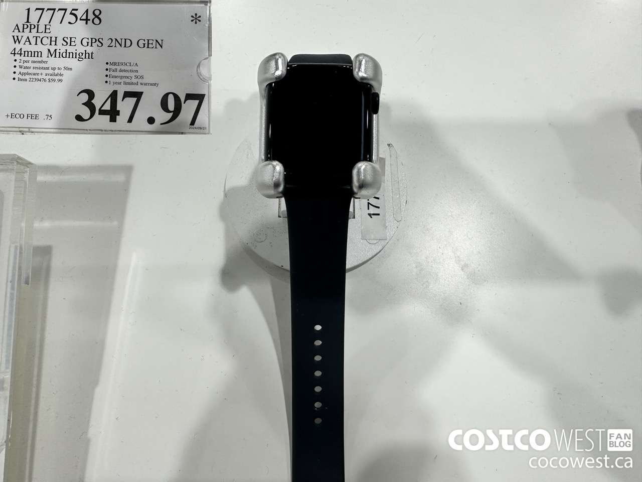 1777548 APPLE WATCH SE GPS 2ND GEN 44MM MIDNIGHT $347.97