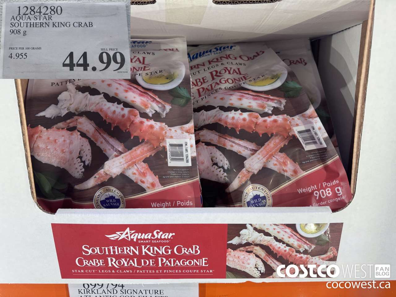1284280 AQUA STAR SOUTHERN KING CRAB 908 G $44.99