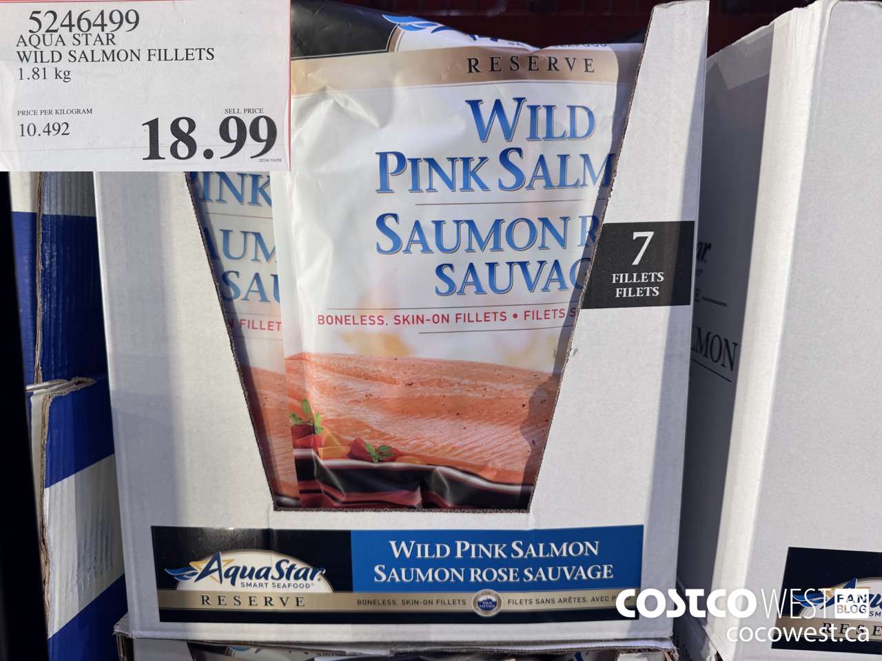 5246499 AQUA STAR WILD SALMON FILLETS 1.81 KG $18.99