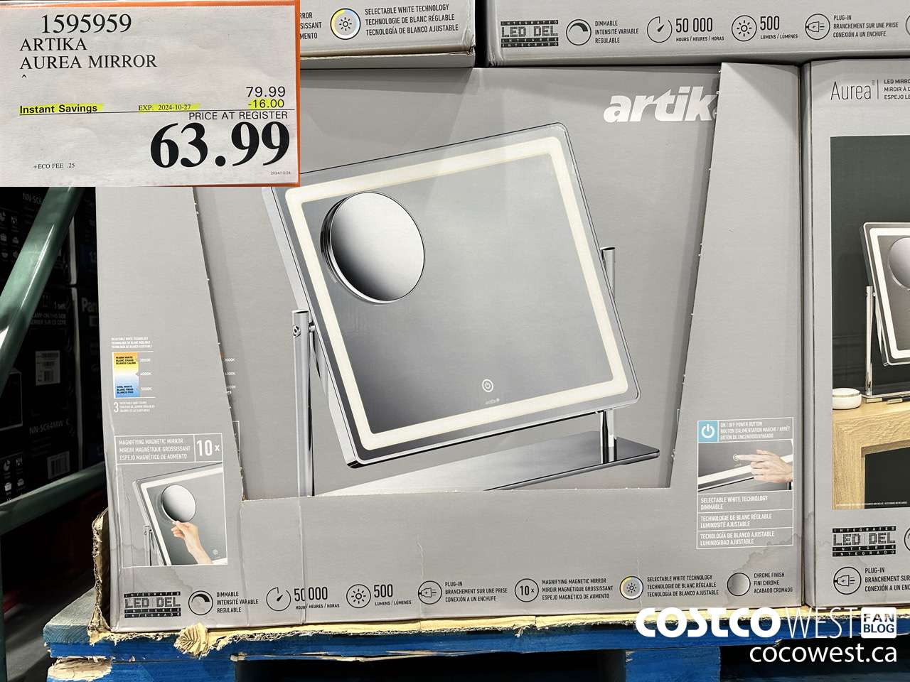 1595959 ARTIKA AUREA MIRROR ($16.00 INSTANT SAVINGS EXPIRES ON 2024-10-27) $63.99