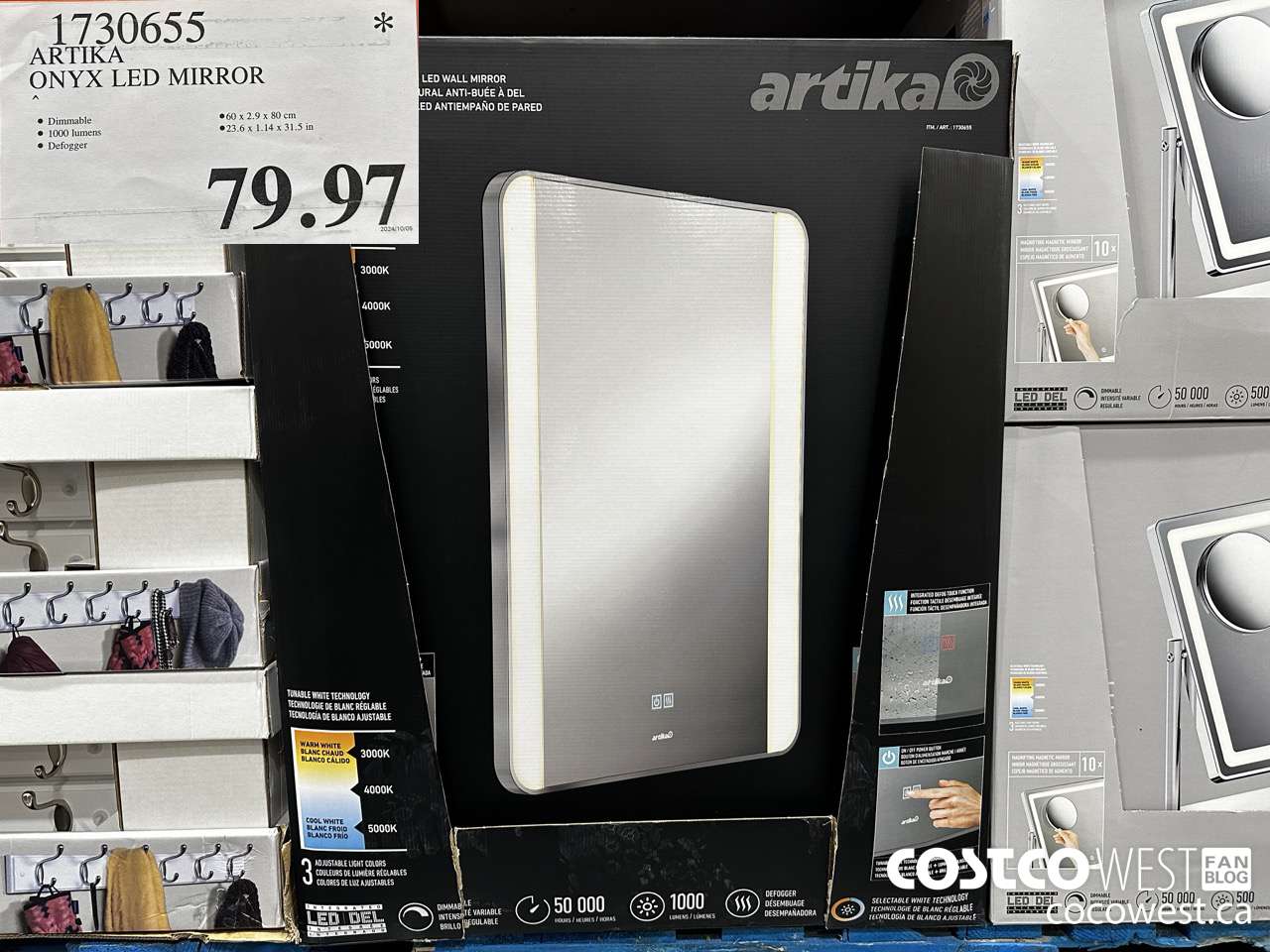 1730655 ARTIKA ONYX LED MIRROR $79.97