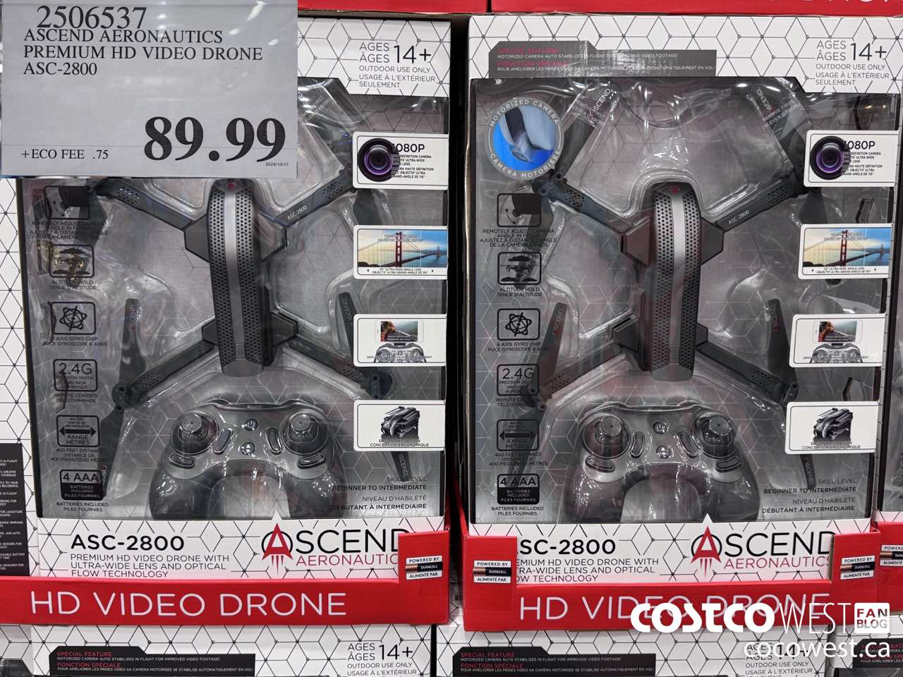 2506537 ASCEND AERONAUTICS PREMIUM HD VIDEO DRONE ASC-2800 $89.99