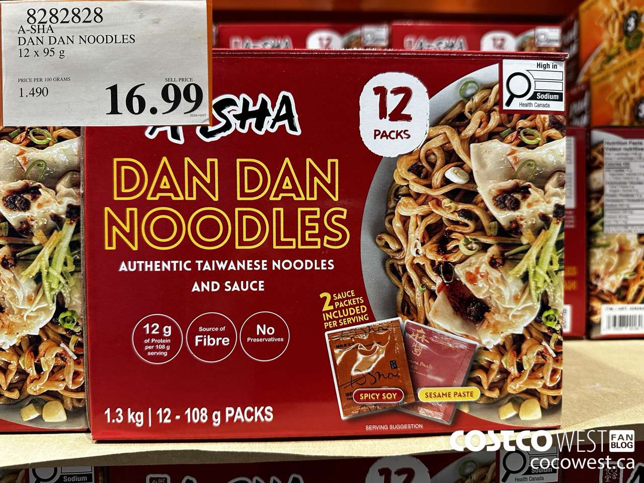 8282828 A-SHA DAN DAN NOODLES 12 X 95G $16.99