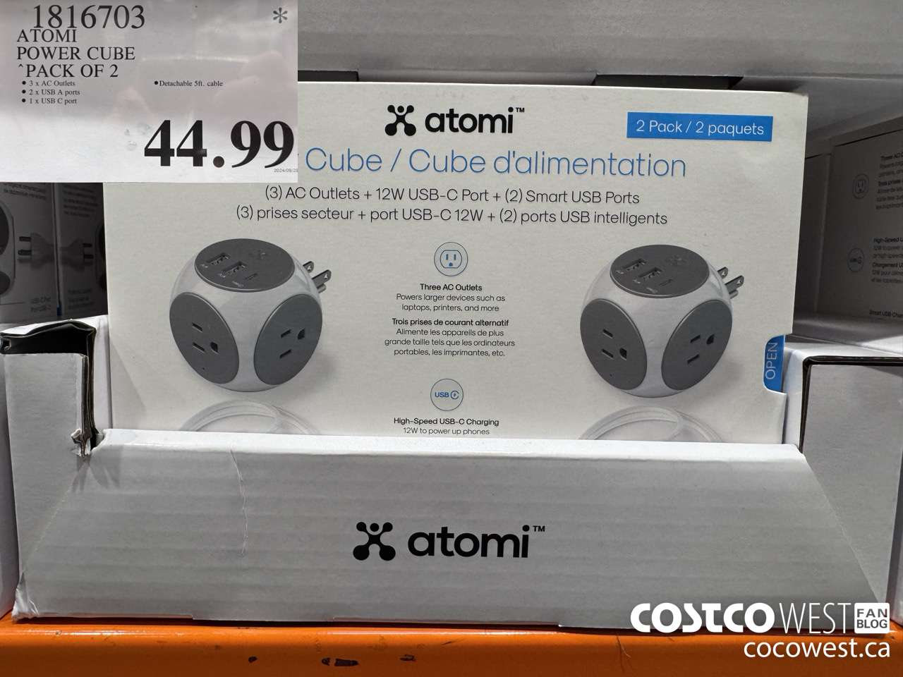 1816703 ATOMI POWER CUBE PACK OF 2 $44.99