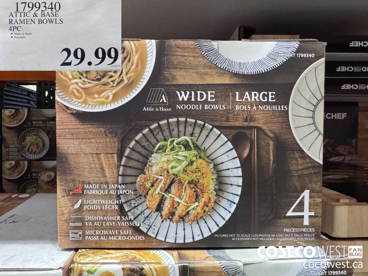 1799340 ATTIC & BASE RAMEN BOWLS 4PC $29.99