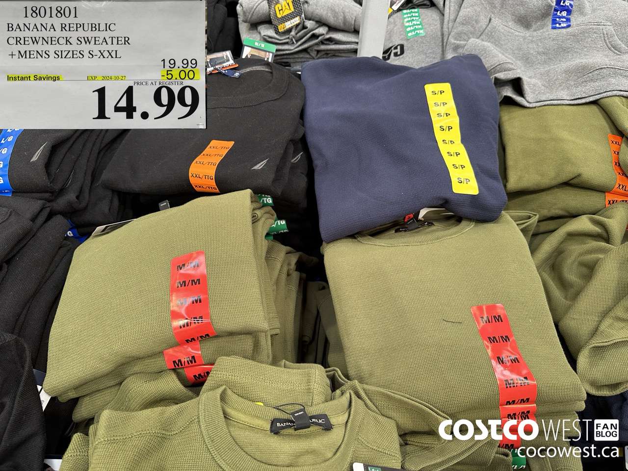 1801801 BANANA REPUBLIC CREWNECK SWEATER MENS SIZES S-XXL ($5.00 INSTANT SAVINGS EXPIRES ON 2024-10-27) $14.99