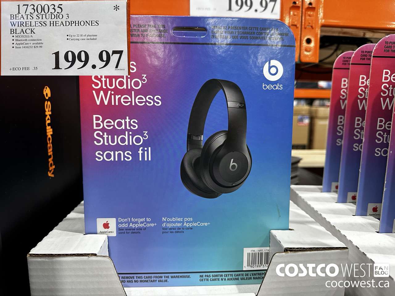 1730035 BEATS STUDIO 3 WIRELESS HEADPHONES BLACK $199.97