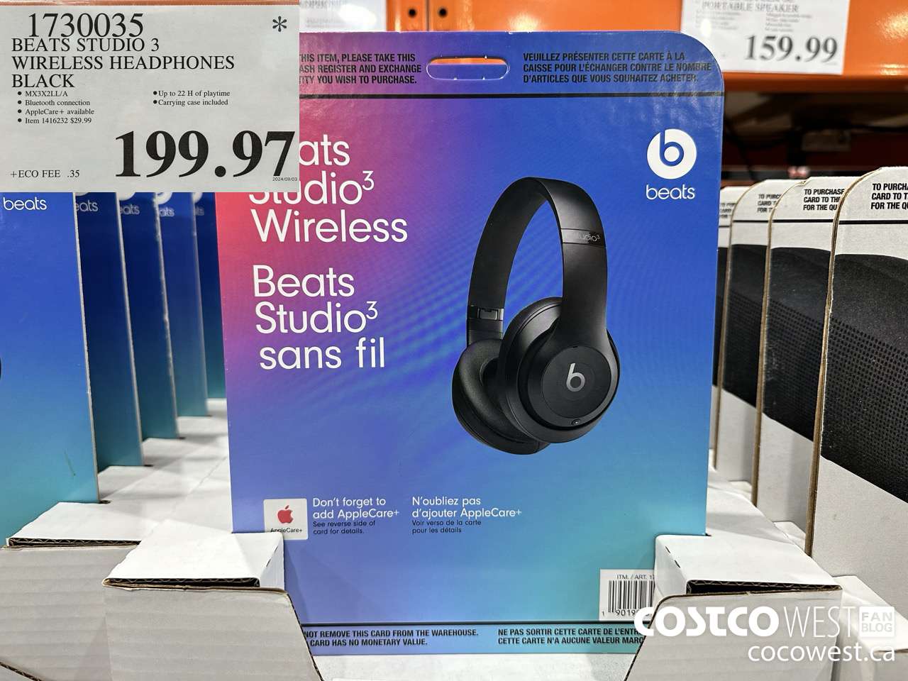 1730035 BEATS STUDIO 3 WIRELESS HEADPHONES BLACK $199.97