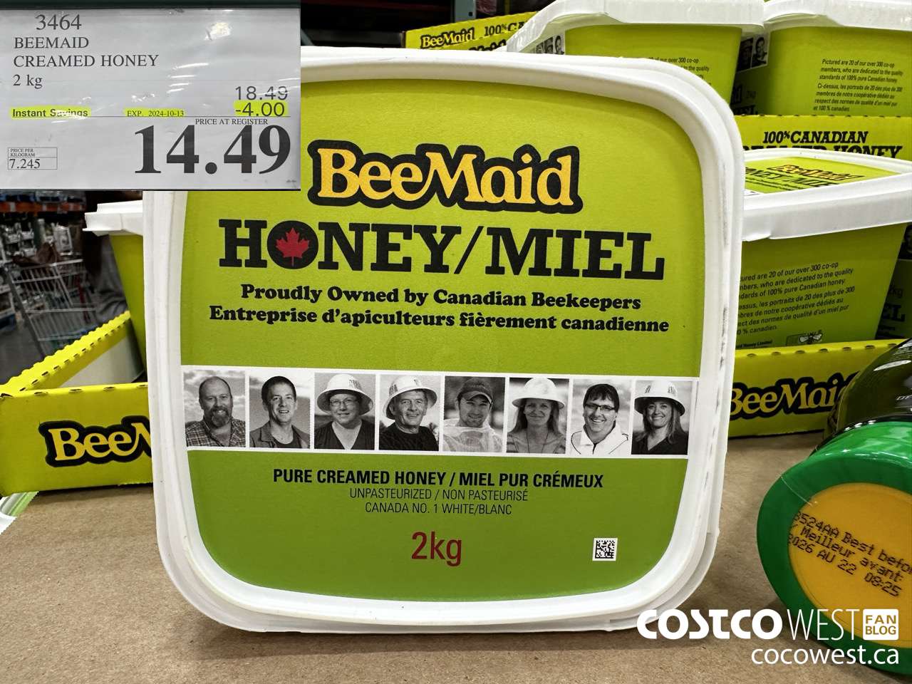 3464 BEEMAID CREAMED HONEY 2 kg ($4.00 INSTANT SAVINGS EXPIRES ON 2024-10-13) $14.49