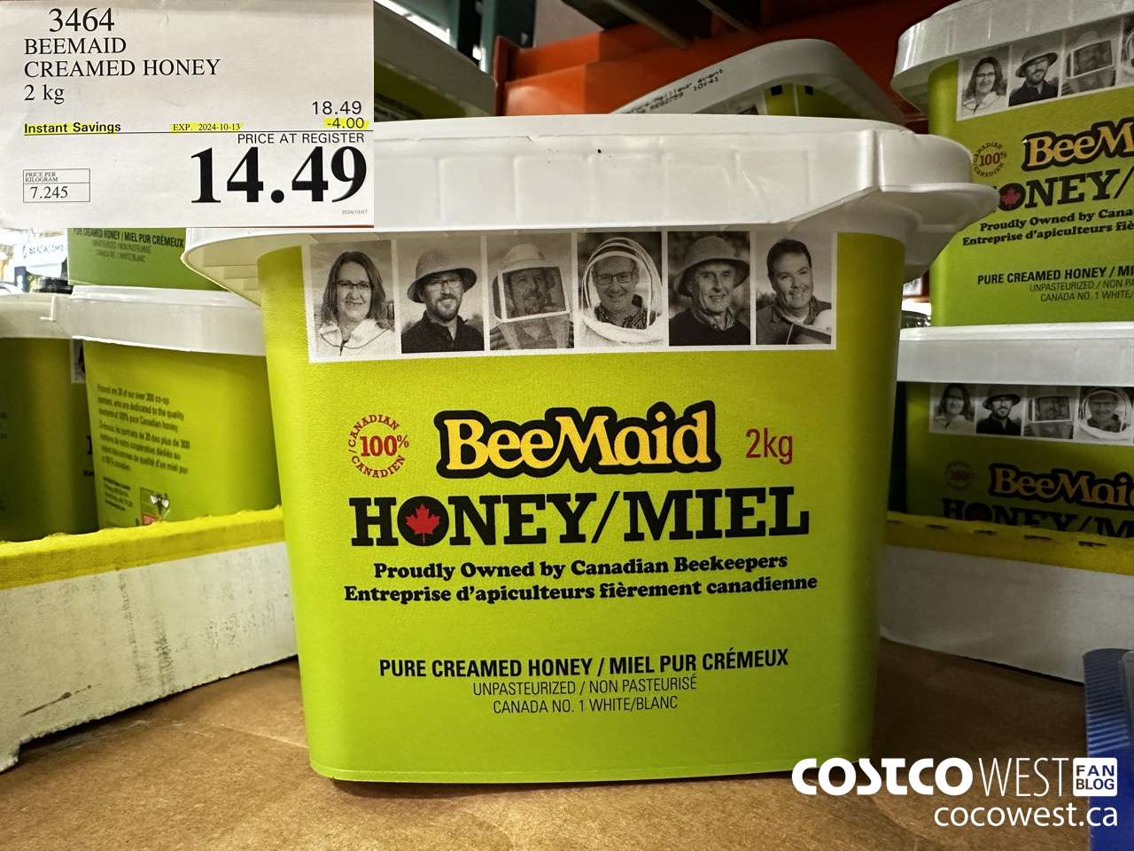 3464 BEEMAID CREAMED HONEY 2 kg ($4.00 INSTANT SAVINGS EXPIRES ON 2024-10-13) $14.49