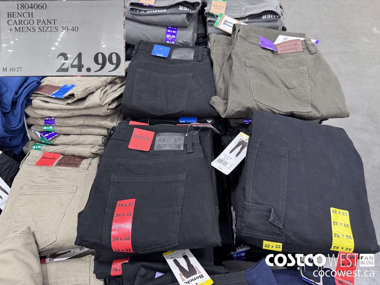 1804060 BENCH CARGO PANT MENS SIZES 30-40 $24.99