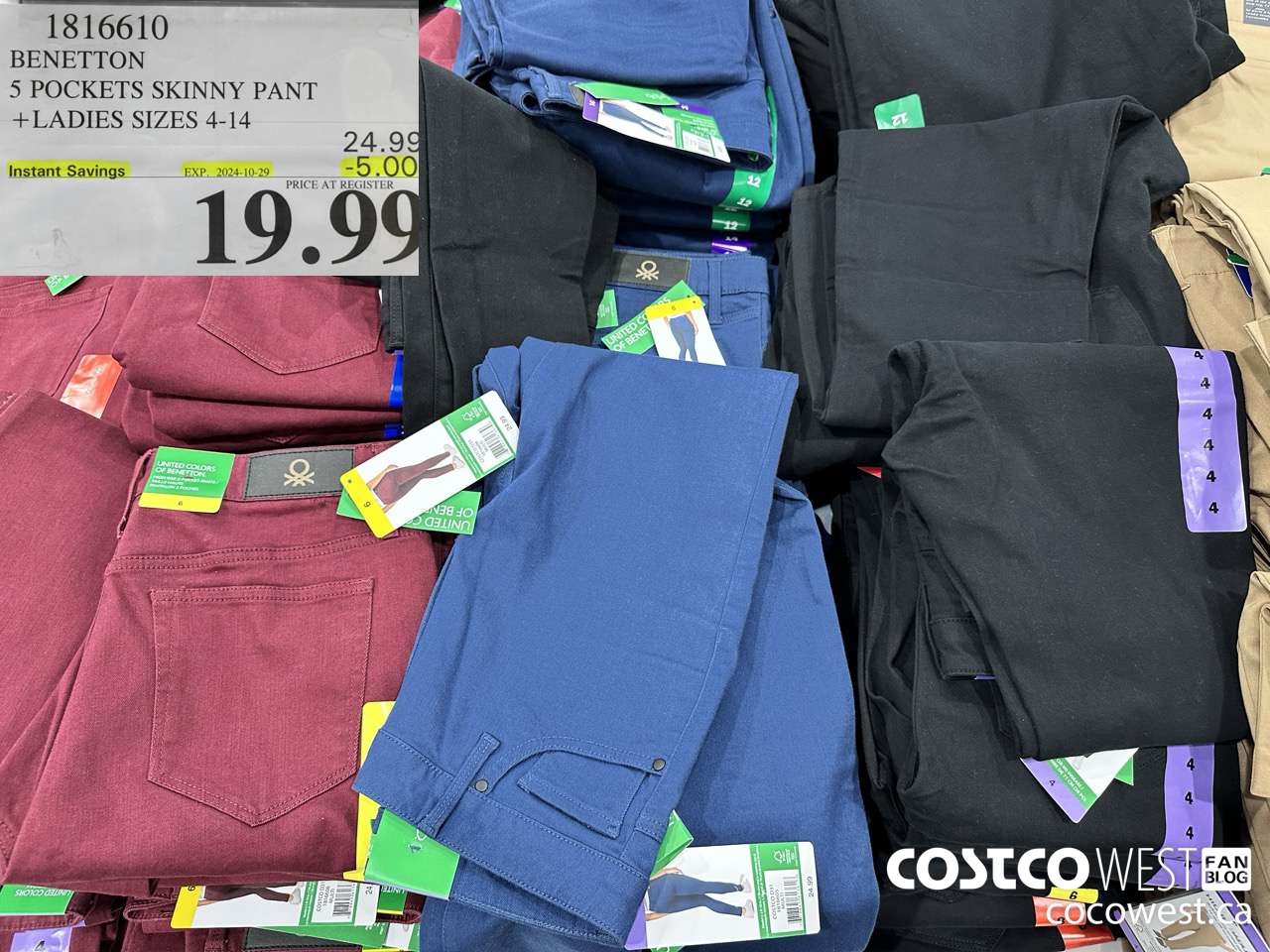 1816610 BENETTON 5 POCKET SKINNY PANT LADIES SIZES 4-14 ($5.00 INSTANT SAVINGS EXPIRES ON 2024-10-29) $19.99