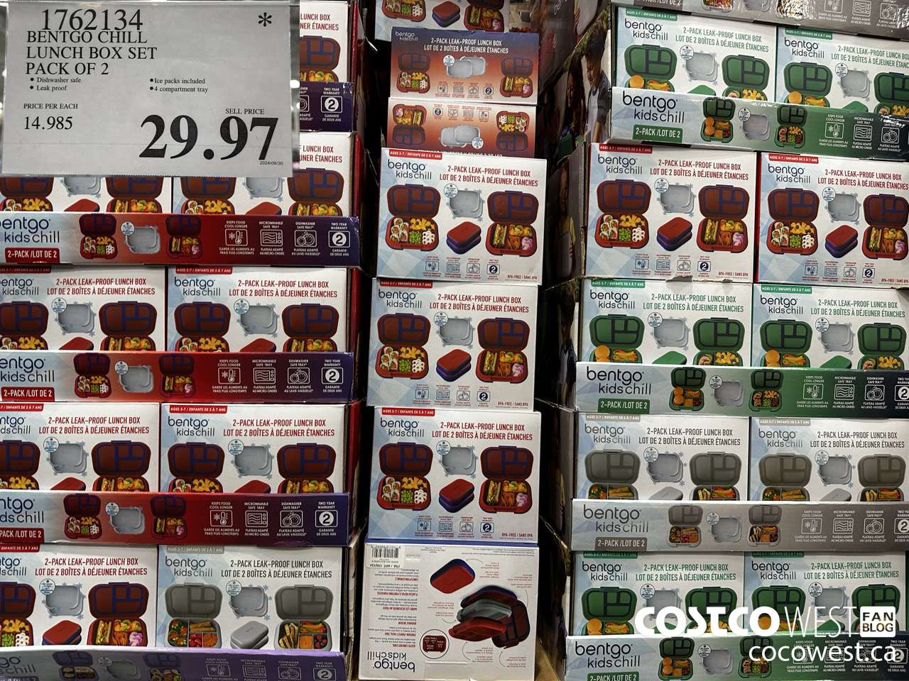 1762134 BENTGO CHILL LUNCH BOX SET PACK OF 2 $29.97