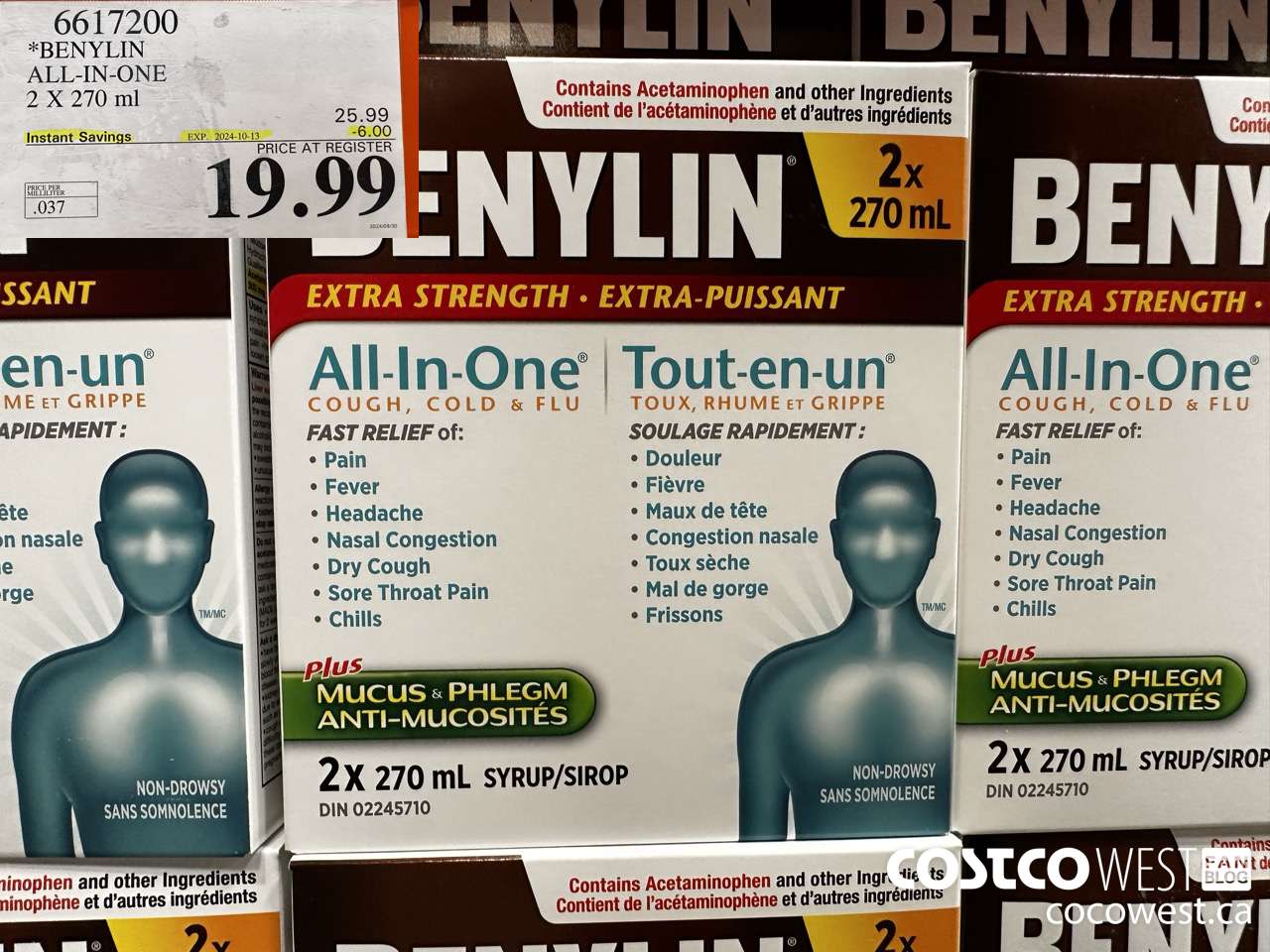 6617200 BENYLIN ALL-IN-ONE 2 X 270 ML ($6.00 INSTANT SAVINGS EXPIRES ON 2024-10-13) $19.99