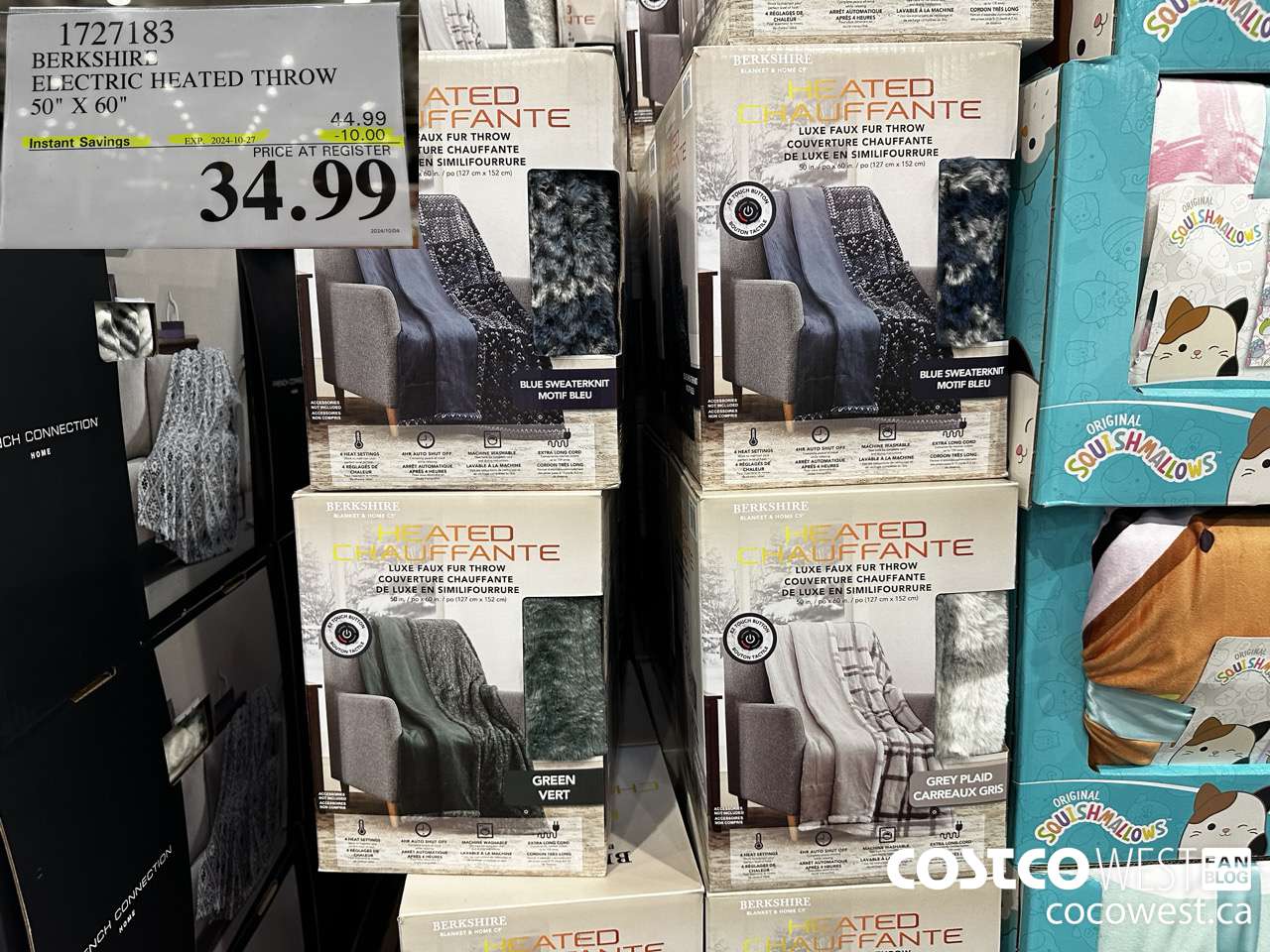 1727183 BERKSHIRE ELECTRIC HEATED THROW 50