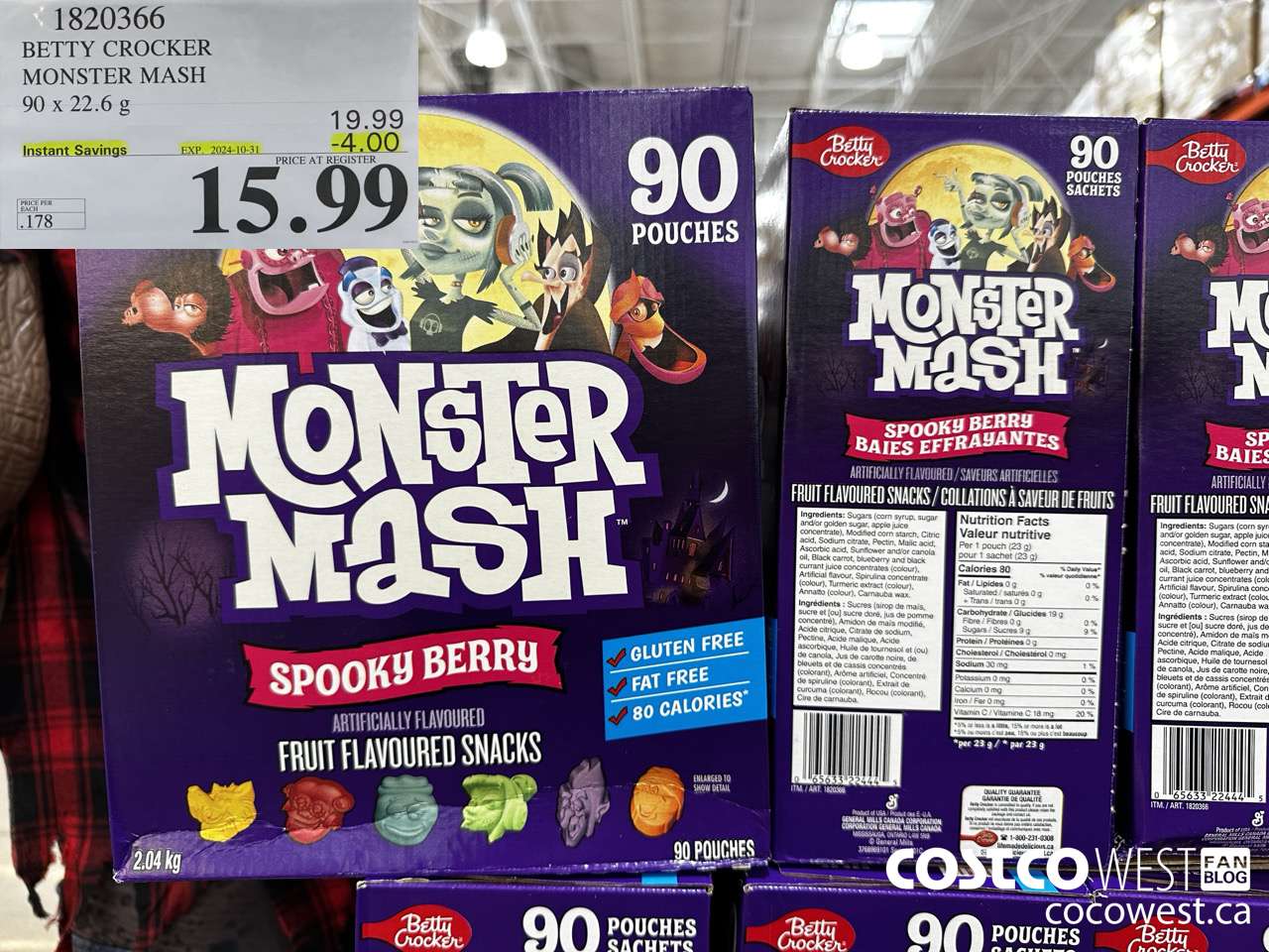 1820366 BETTY CROCKER MONSTER MASH 90 X 22.6G ($4.00 INSTANT SAVINGS EXPIRES ON 2024-10-31) $15.99