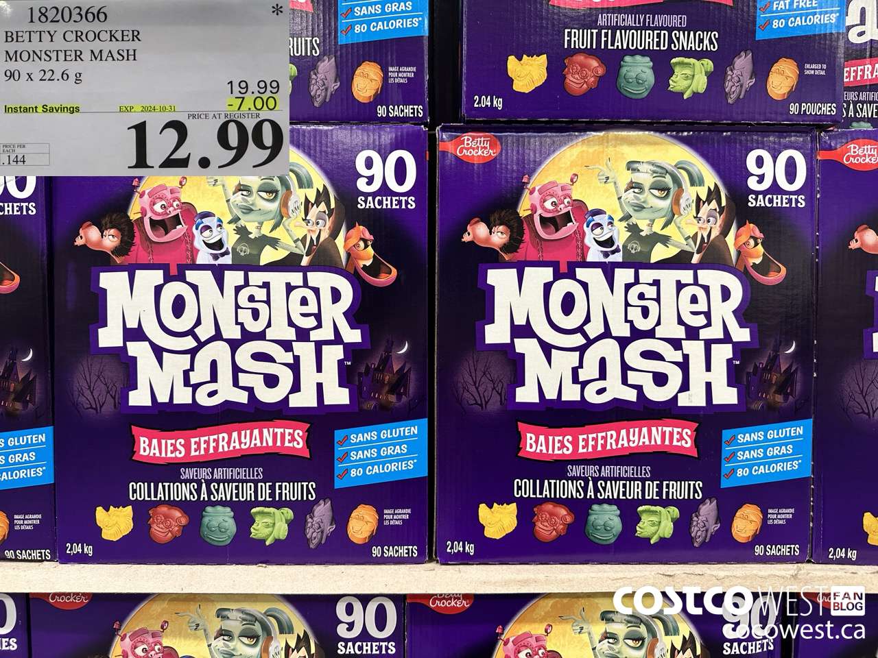 1820366 BETTY CROCKER MONSTER MASH 90 X 22.6G ($7.00 INSTANT SAVINGS EXPIRES ON 2024-10-31) $12.99