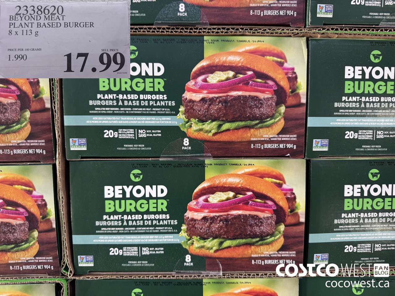 2338620 BEYOND MEAT PLANT BASED BURGER 8 x 113 g $17.99