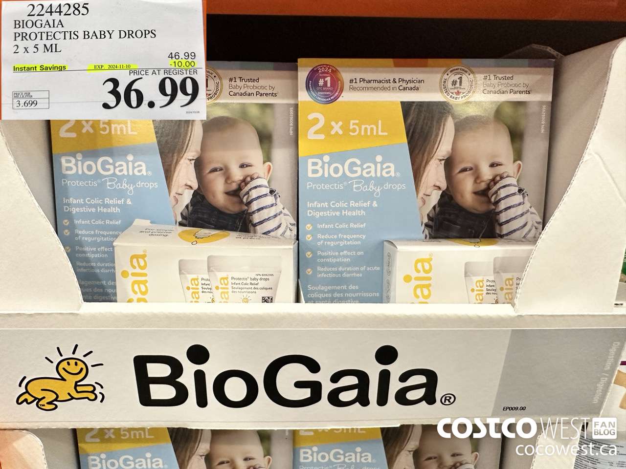 2244285 BIOGAIA PROTECTIS BABY DROPS 2 X 5 ML ($10.00 INSTANT SAVINGS EXPIRES ON 2024-11-10) $36.99