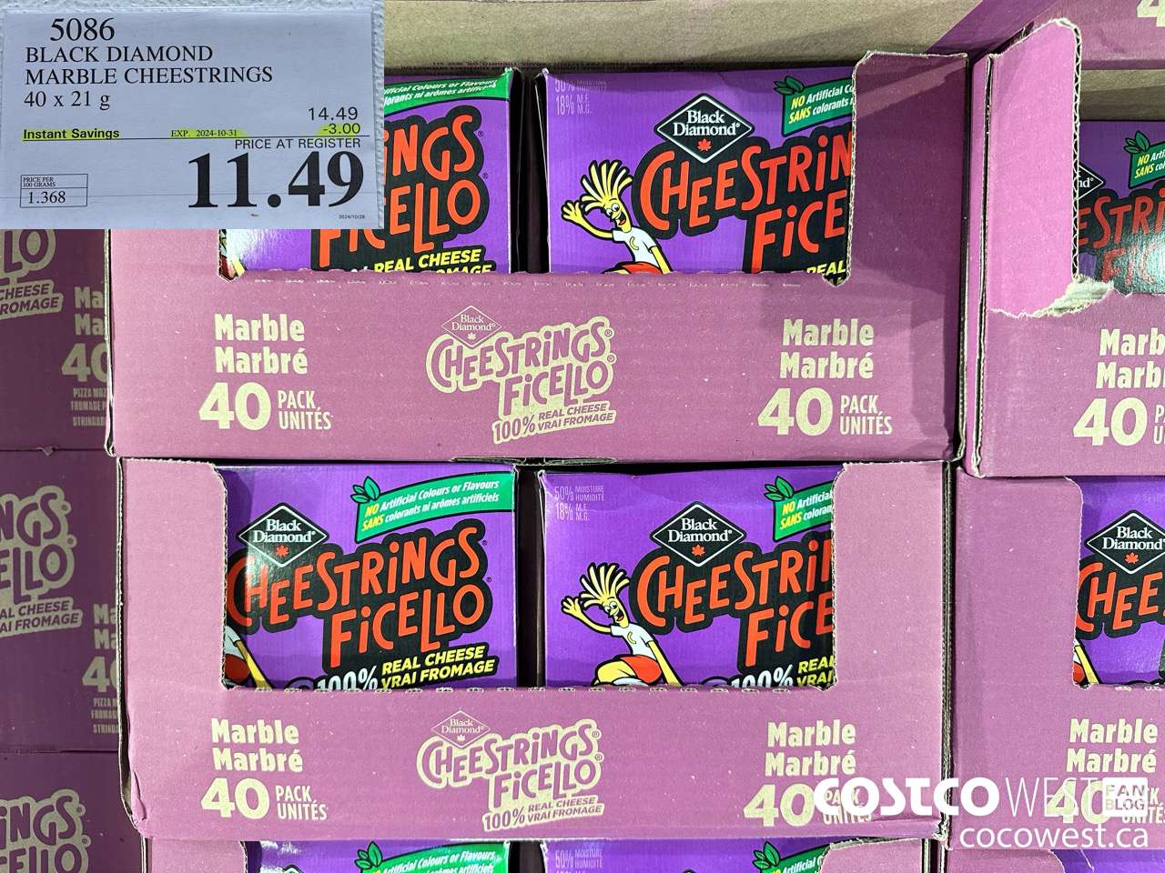 5086 BLACK DIAMOND MARBLE CHEESESTRINGS 40 x 21 g ($3.00 INSTANT SAVINGS EXPIRES ON 2024-10-31) $11.49