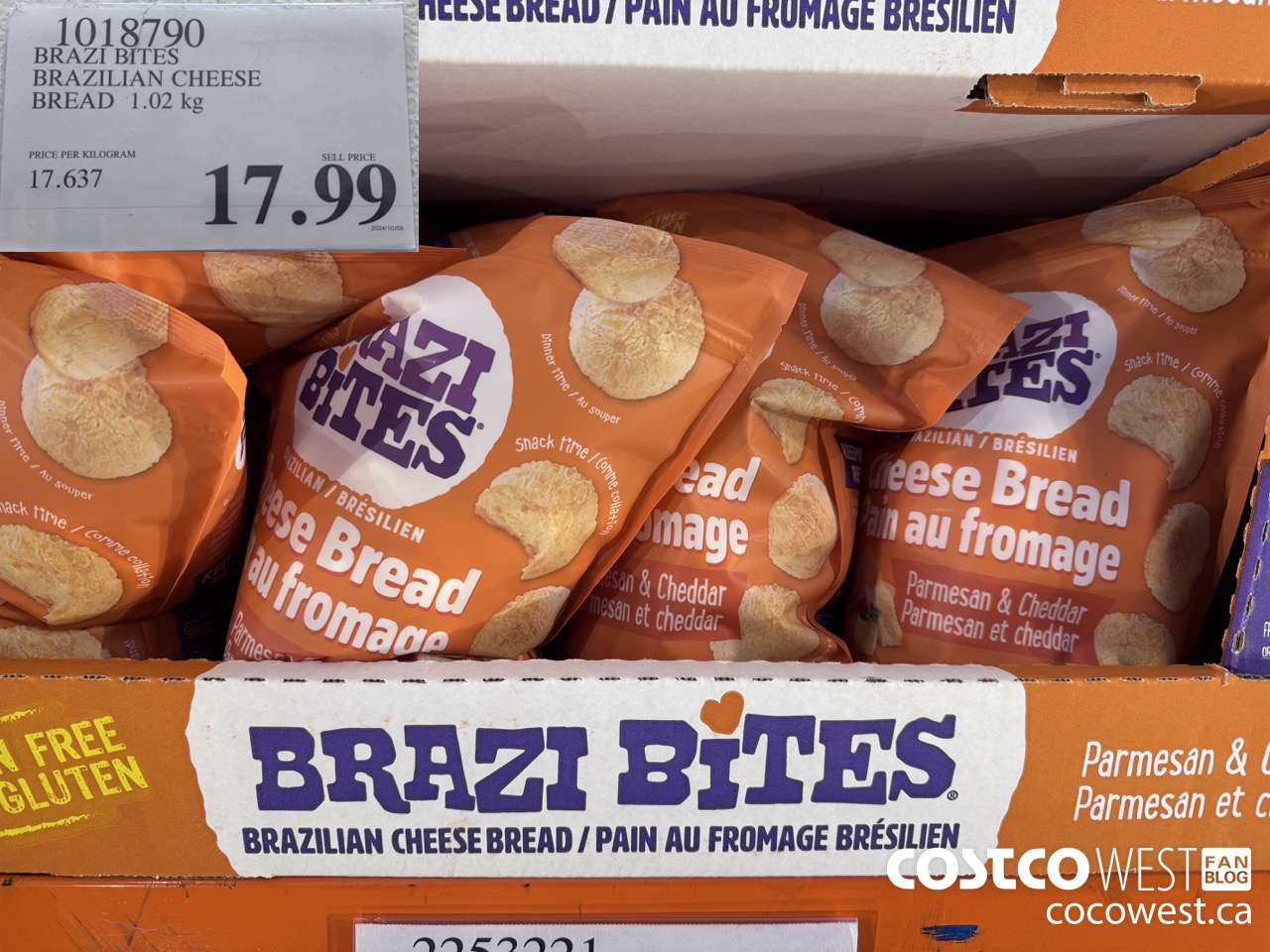 1018790 BRAZI BITES BRAZILIAN CHEESE BREAD 1.02KG $17.99
