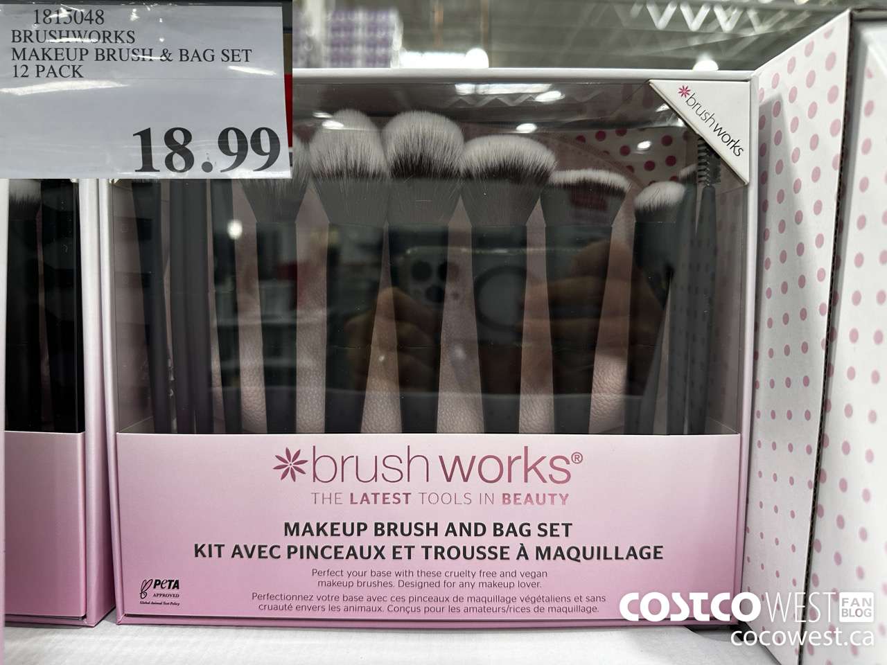 1815047 BRUSHWORKS MAKEUP BRUSH & BAG SET 12 PACK $18.99