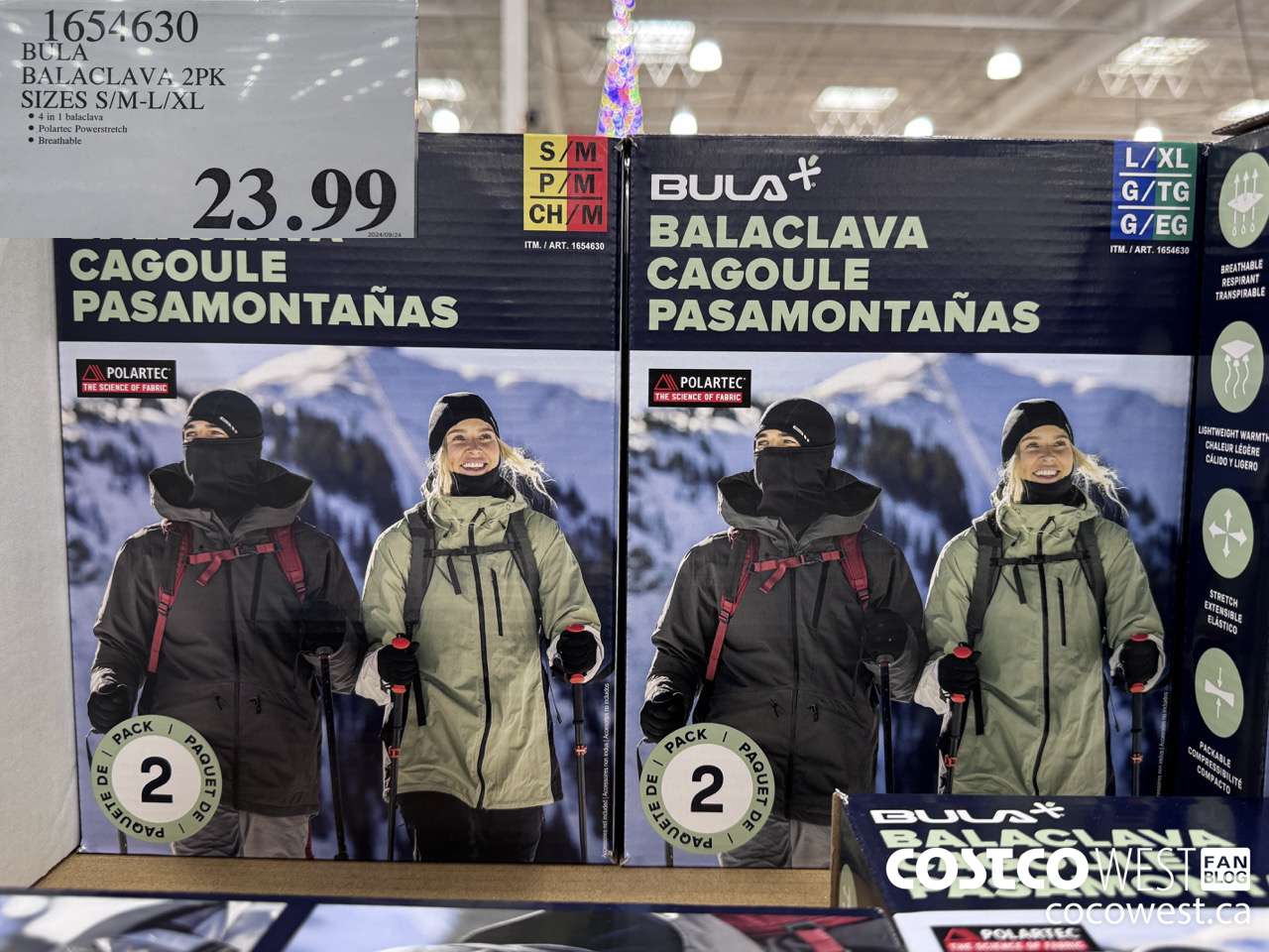 1654630 BULA BALACLAVA 2PK SIZES S/M-L/XL $23.99