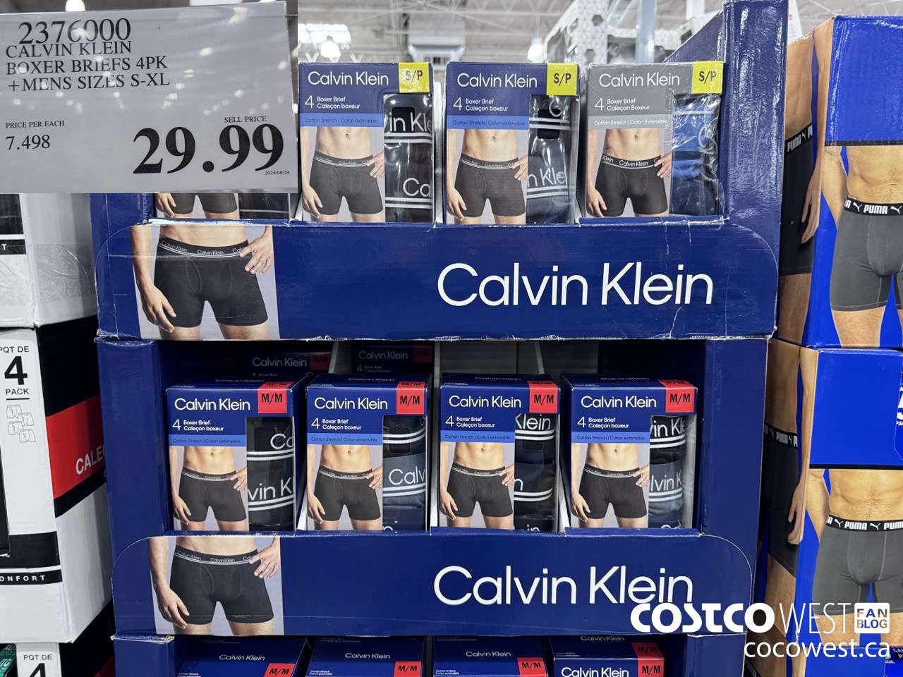 2376000 CALVIN KLEIN BOXER BRIEF 4PK MENS SIZES S-XL $29.99