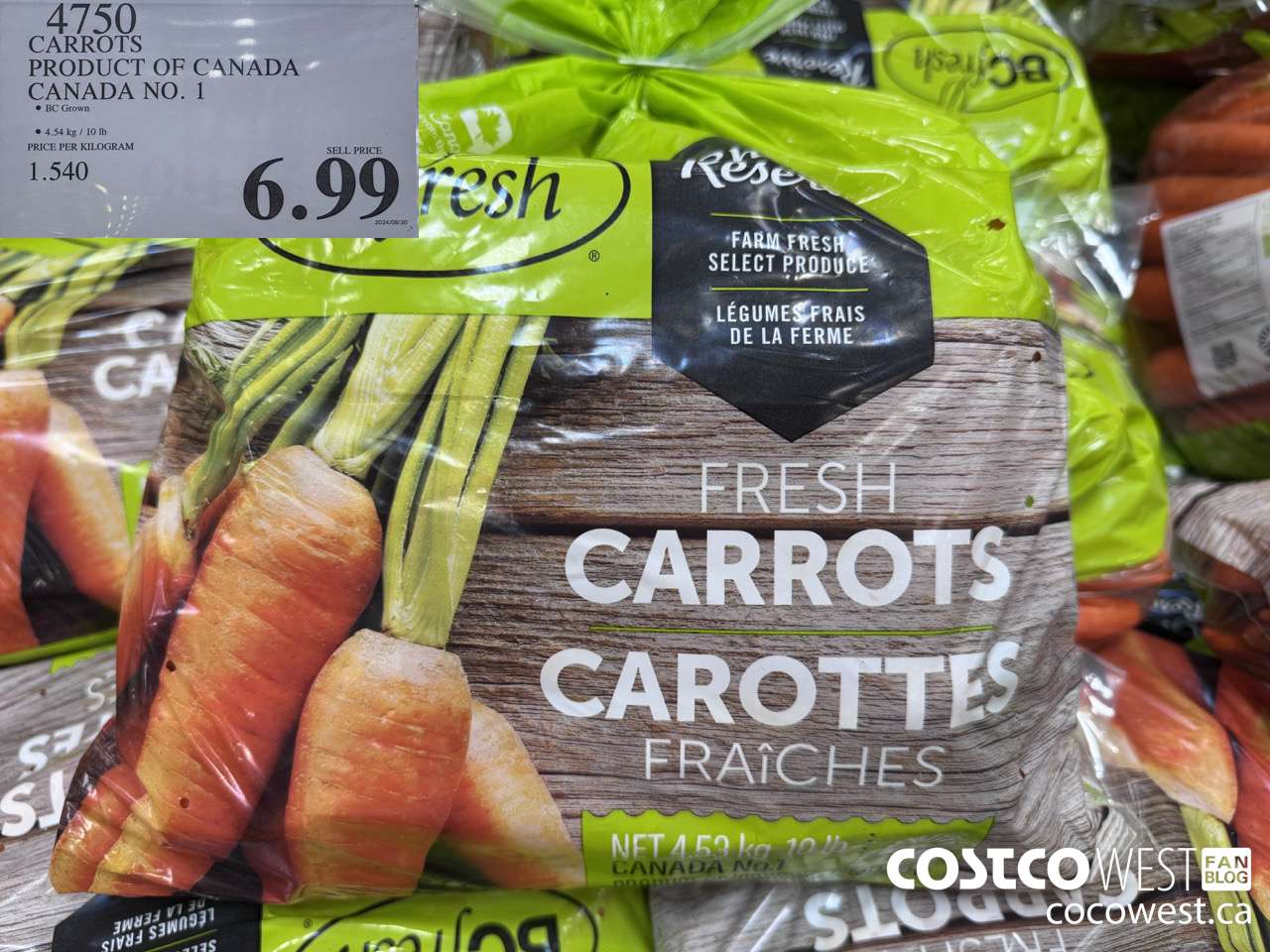 4750 CARROTS PRODUCT OF CANADA CANADA NO. 1 $6.99
