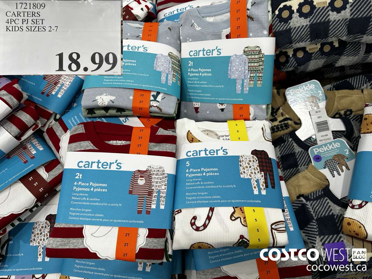 1721809 CARTERS 4PC PJ SET KIDS SIZES 2-7 $18.99