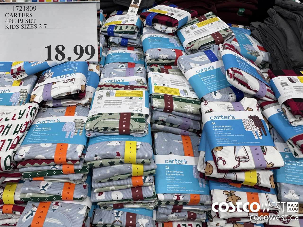 1721809 CARTERS 4PC PJ SET KIDS SIZES 2-7 $18.99