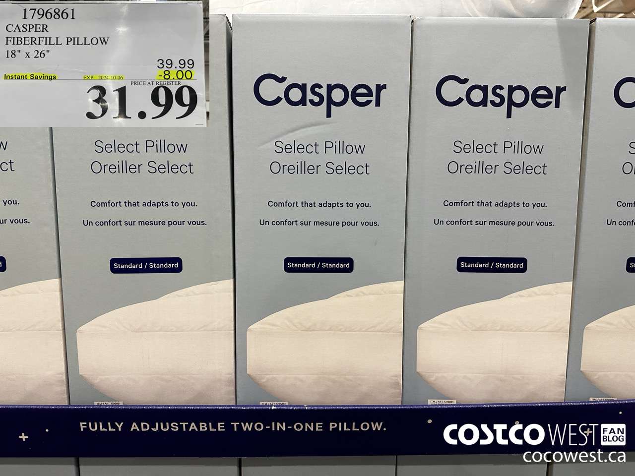 1796861 CASPER FIBERFILL PILLOW 18