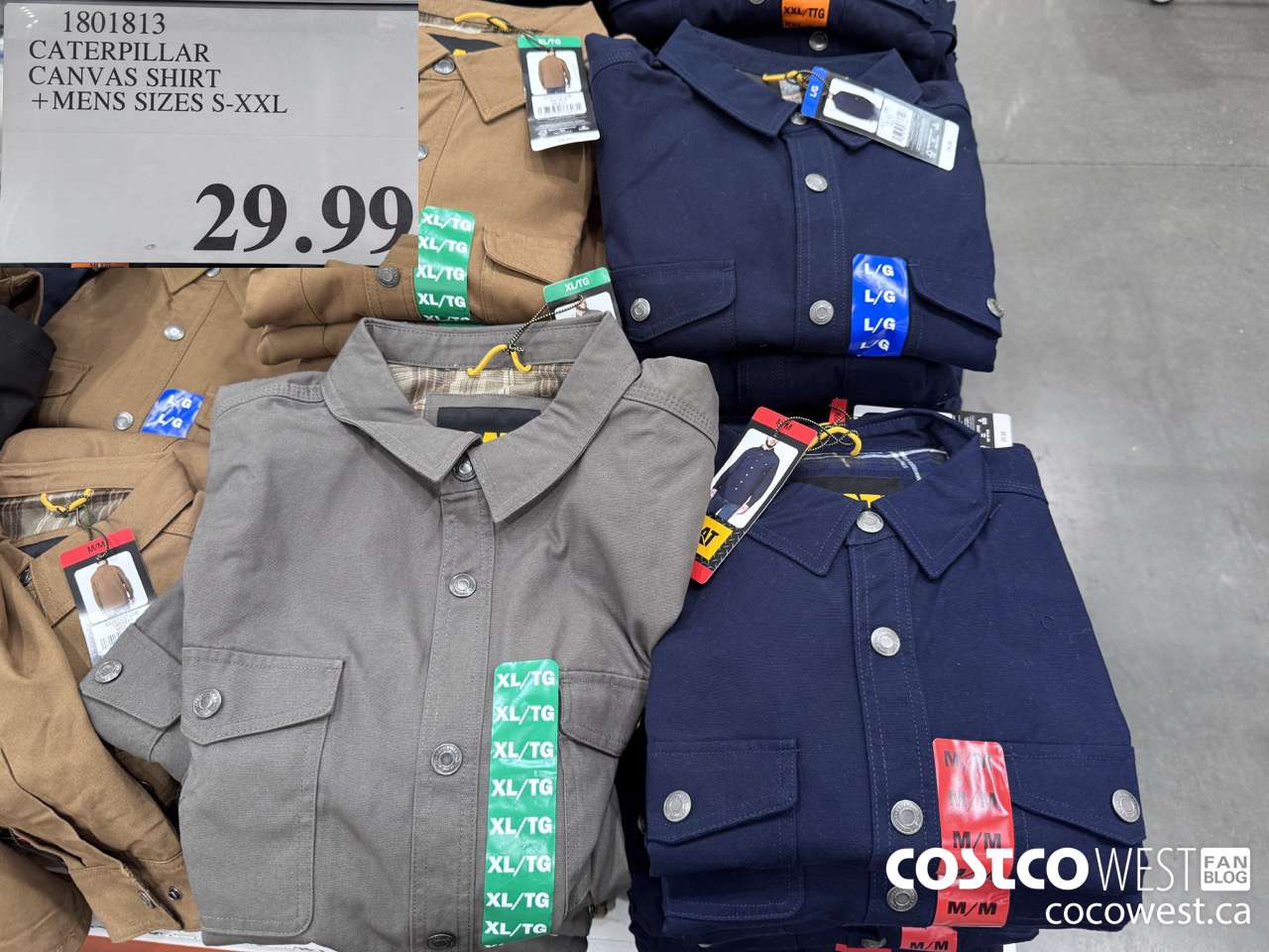 1801813 CATERPILLAR CANVAS SHIRT MENS SIZES S-XXL $29.99